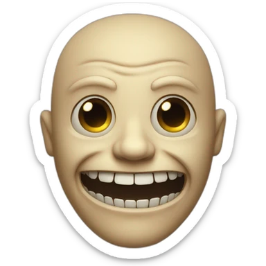 Scary creepy smile man sticker