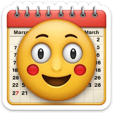 muestrame un emoji de calendario con la fecha 3 de marzo sticker