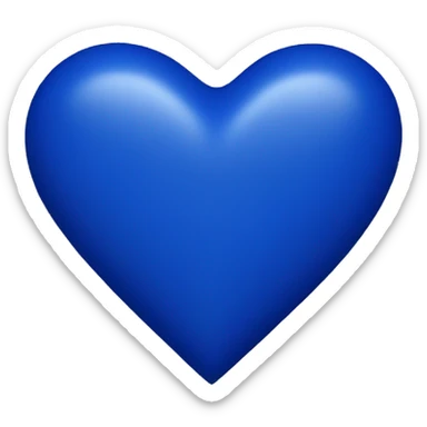Royal blue heart sticker