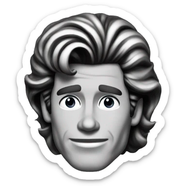 Jeff conaway grease with hair curled on forehead  sticker