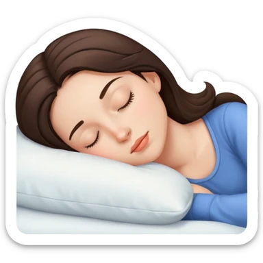 Brunette girl sleeping no background sticker