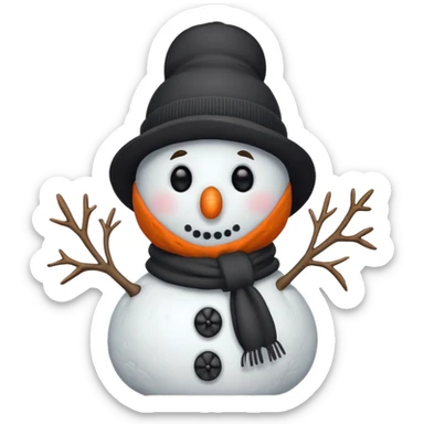 snowman with outfits  sticker