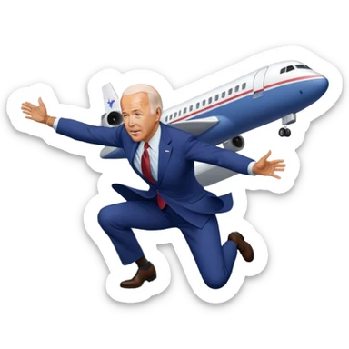 Biden fall on the aircraft steps sticker