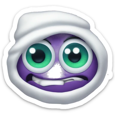 Monsters Inc christmas mood one eye  sticker