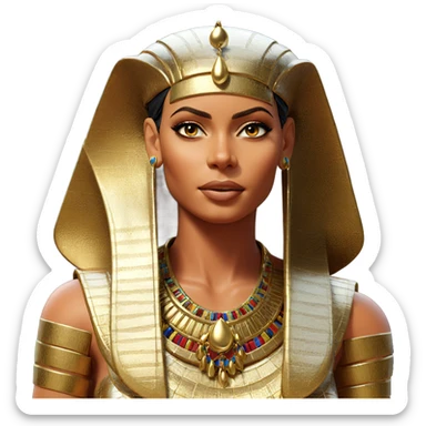 egyptian beauty with earrings sticker
