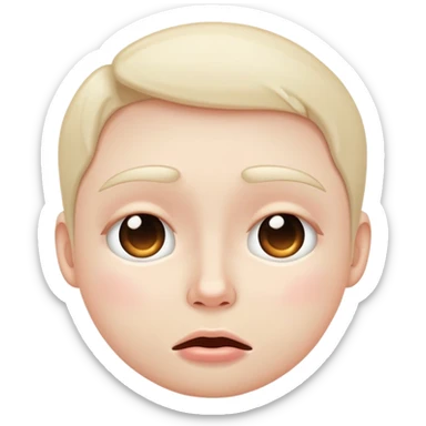 squeezing face cheeks sticker