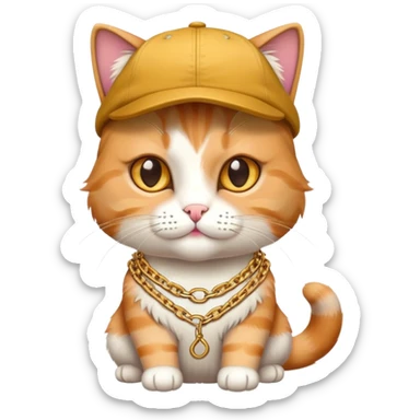 Cat cap  body chain sticker
