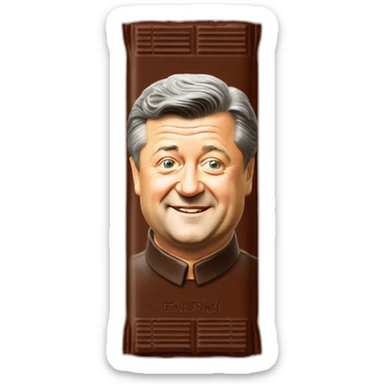 Poroshenko chocolate bar sticker