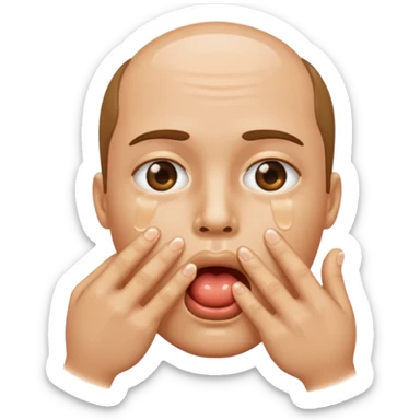 fingers inside mouth saliva sticker