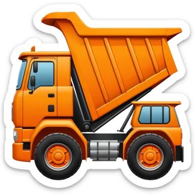 side view of dump truck sticker