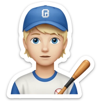 Blue eyed blond hair 18 year old grilling with friends in parking lot sticker