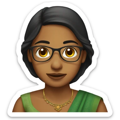 indian girl author sticker
