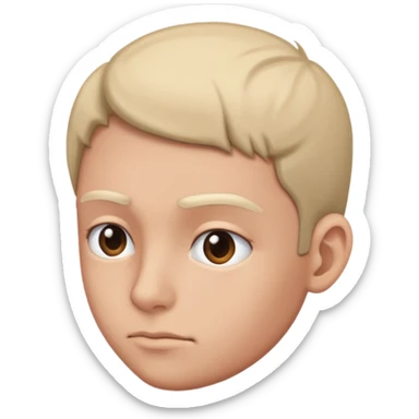 head turned and looking to the side with judgement sticker