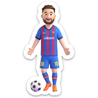 smiling Lionel Messi sticker