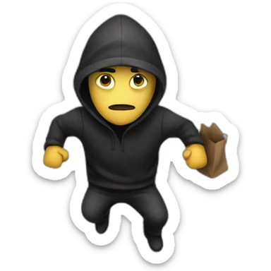 a thief stealing sticker