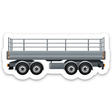 flat bed semi trailer with side rails sticker