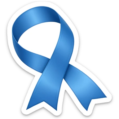Blue ribbon for diabetes awareness day sticker