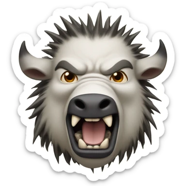 Inosuke with warthog mask sticker