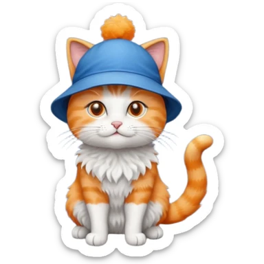 Cat That have hat MOON sticker