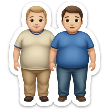 obease guy and a guy with down syndrome and cleph lip standing there sticker