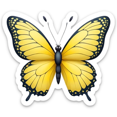 yellow butterfly sticker