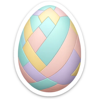 Pastel Pattern Easter Egg sticker