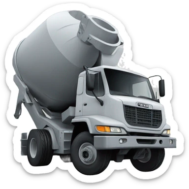 Concrete mixer sticker