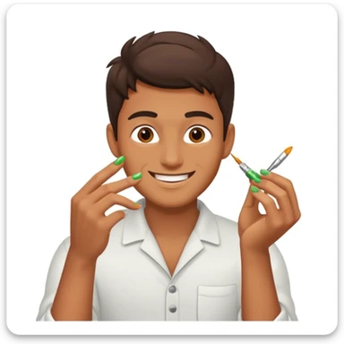 Zesty dude painting nails sticker