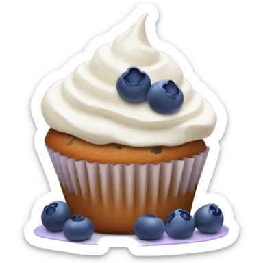 Blueberry muffin with cream cheese icing  sticker