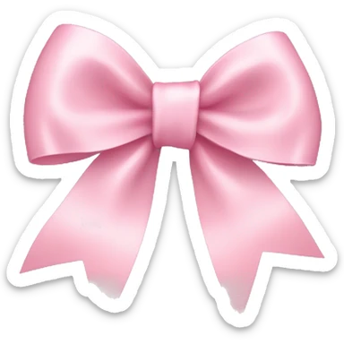 light pink ribbon bow sticker