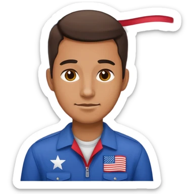 male tour guide in USA sticker