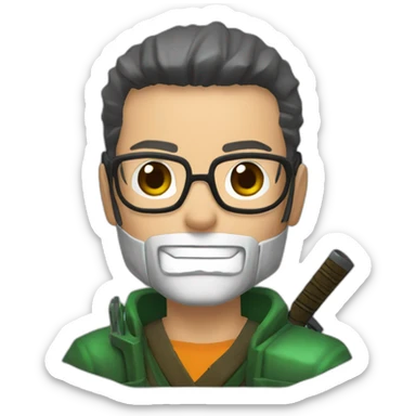 Roronoa zoro as gordon freeman sticker