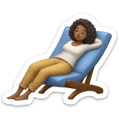 Lady lounging sticker
