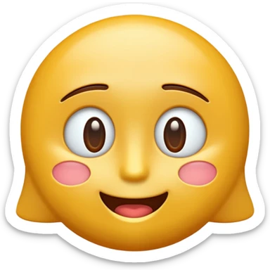 3D render of the 😳 emoji, WhatsApp style, glossy and vibrant, realistic lighting, soft gradient background, high-quality and expressive.

 sticker