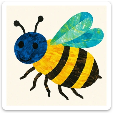 Eric carle bee sticker