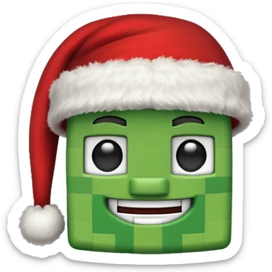 Minecraft creeper Xmas sticker