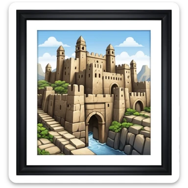 ancient city with high wall sticker