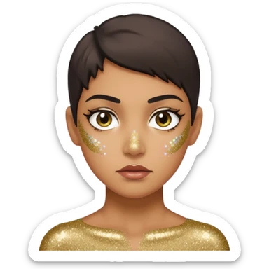 Glitter killer sticker