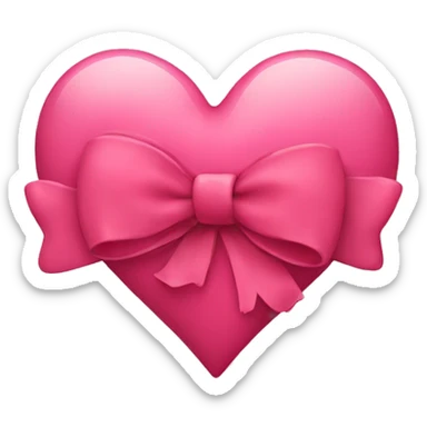 Heart with a bow sticker