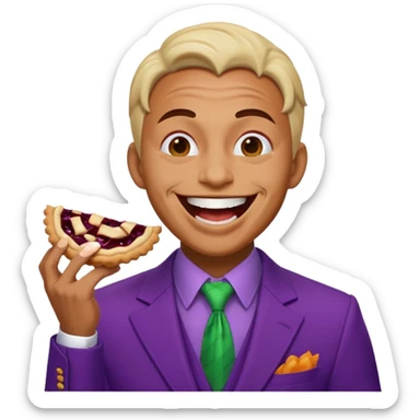 Homem aranha levando torta na cara de coringa  sticker