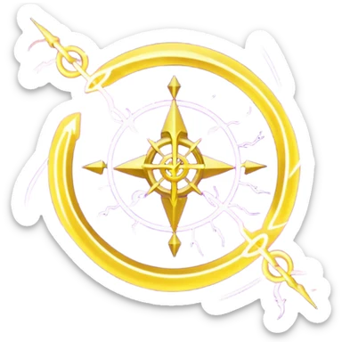 Wiz 101 casting sigil purple and yellow inspired storm magic  sticker