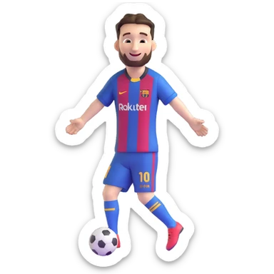 smiling Lionel Messi sticker