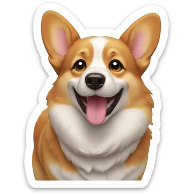 happy corgi sticker