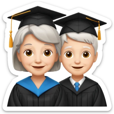 ABUELA Y NIETO EGRESADO sticker