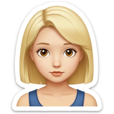 Girl with blonde bob sticker