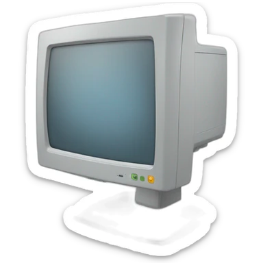 a monitor pc with a text processing sticker