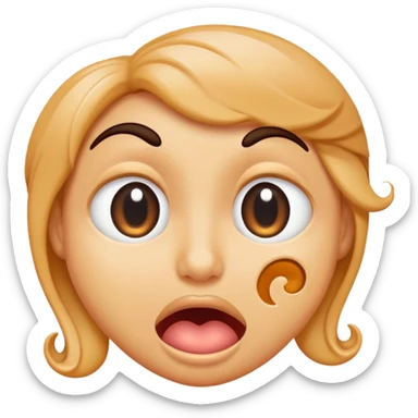 Swirly eyes drooling sticker