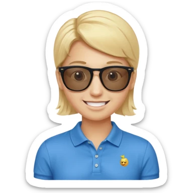 Make me a preppy aesthetic emoji sticker