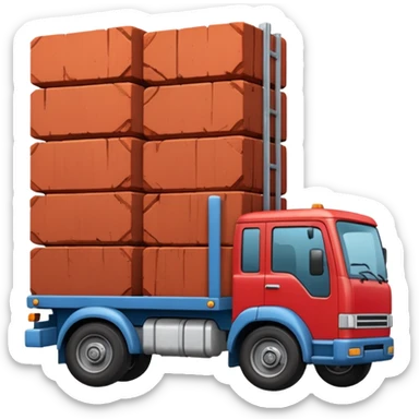 A truckload of bricks sticker