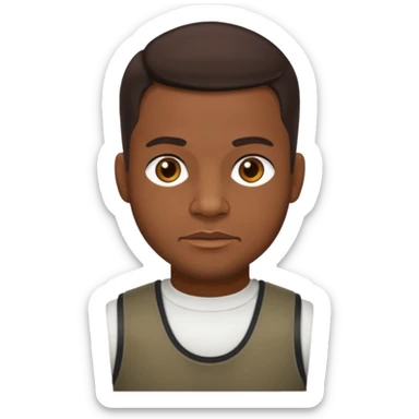 Durrell "Tank" Babbs with dark brown hair sticker